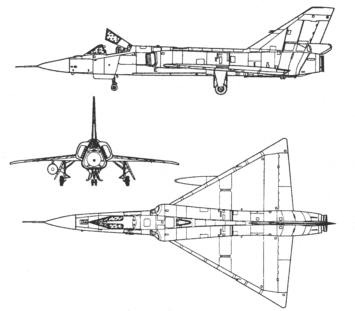 Convair F-106A-100-CO Delta Dart Blueprint