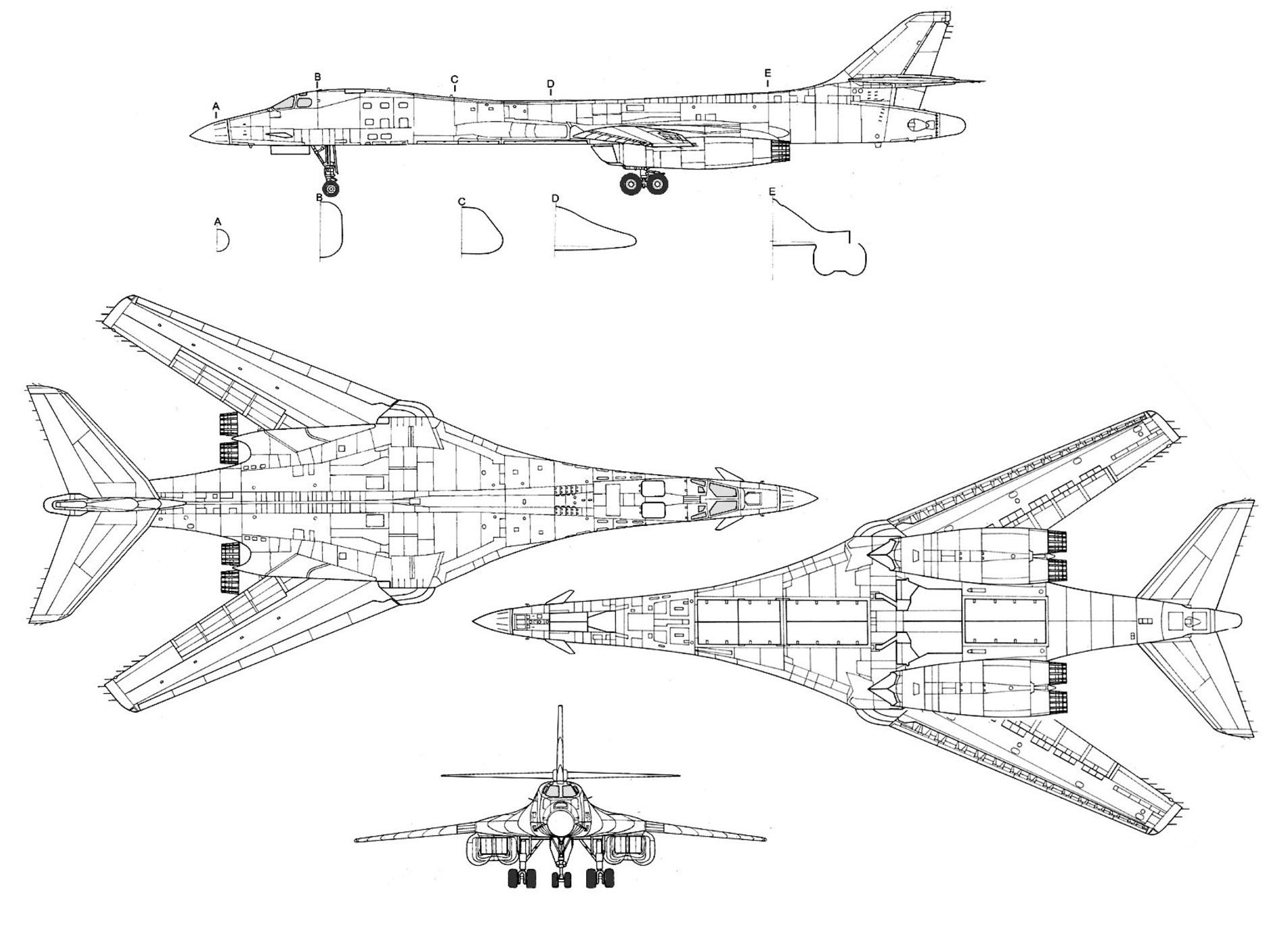 Boeing B-1B Lancer Blueprint