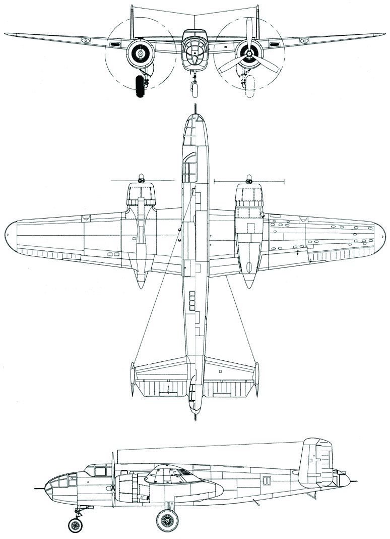 North American B-25J Mitchell Blueprint