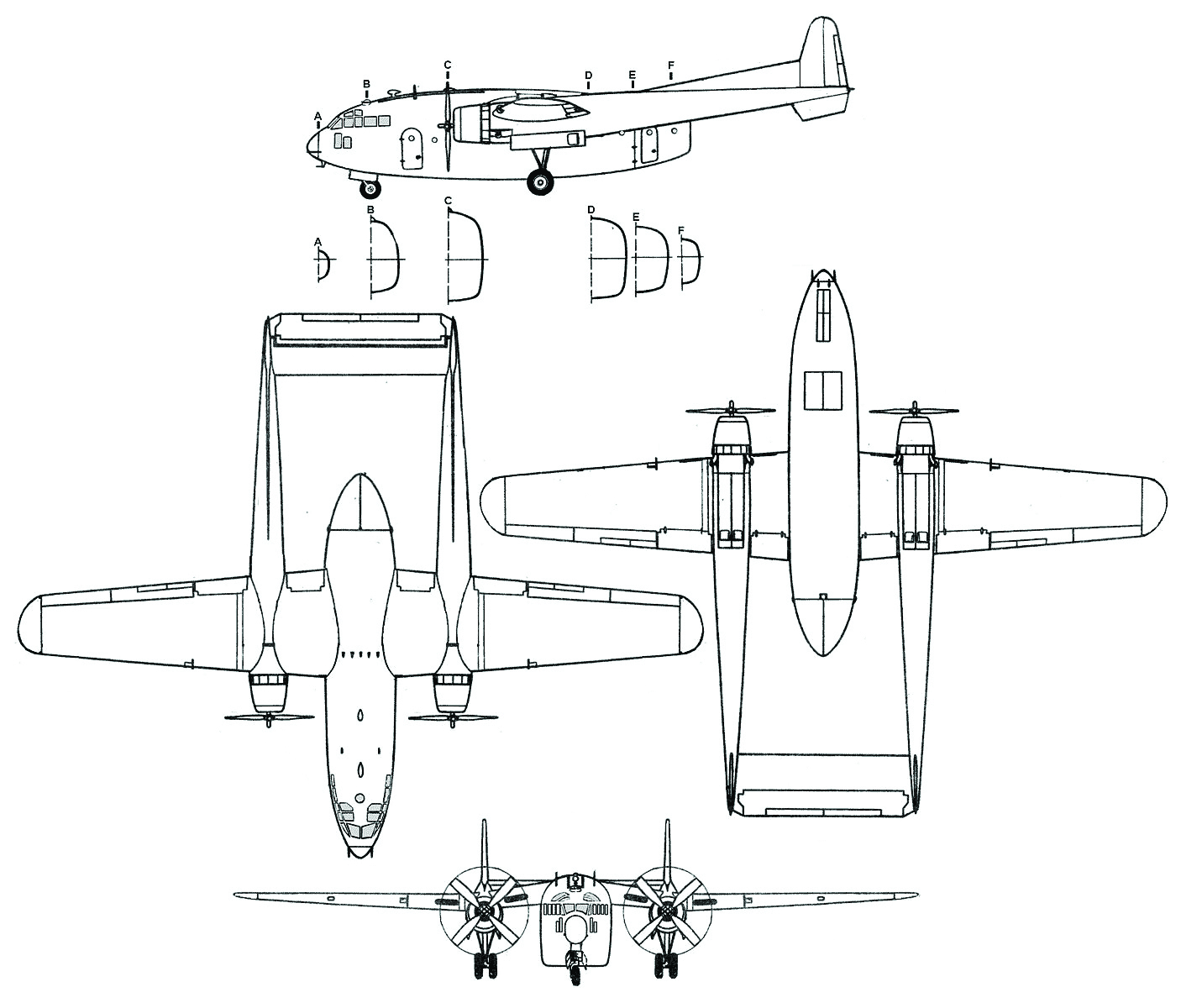 Fairchild C-119G Flying BoxcarBlueprint