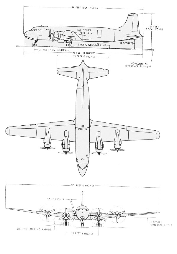 Douglas C-54G-1-DO Skymaster Blueprint