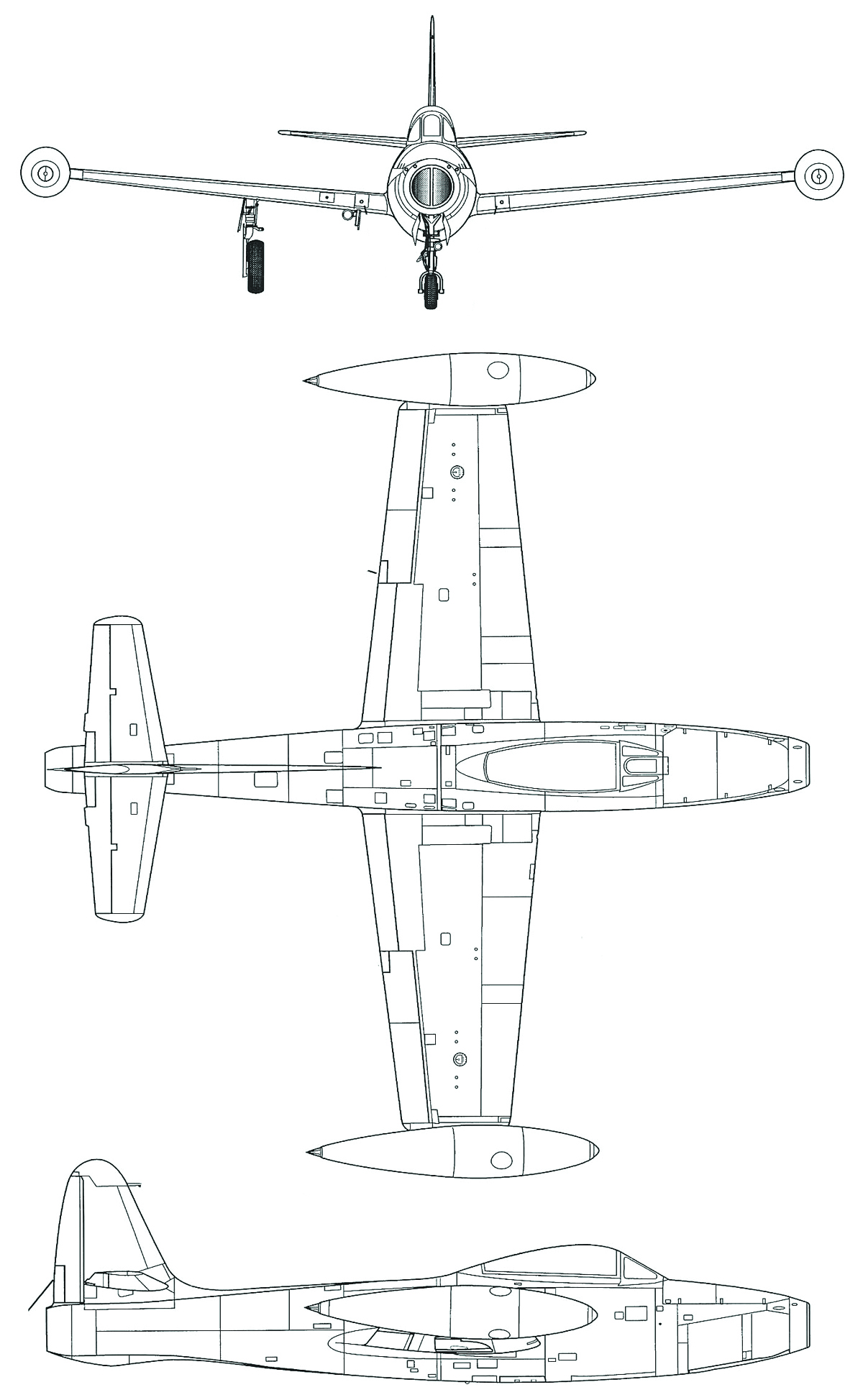 Republic F-84G-25-RE Thunderjet Blueprint