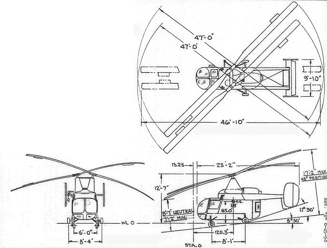 Kaman HH-43B Huskie Blueprint