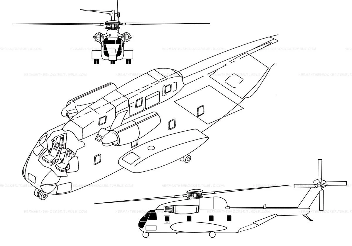 Sikorsky CH-3E Jolly Green Giant Blueprint