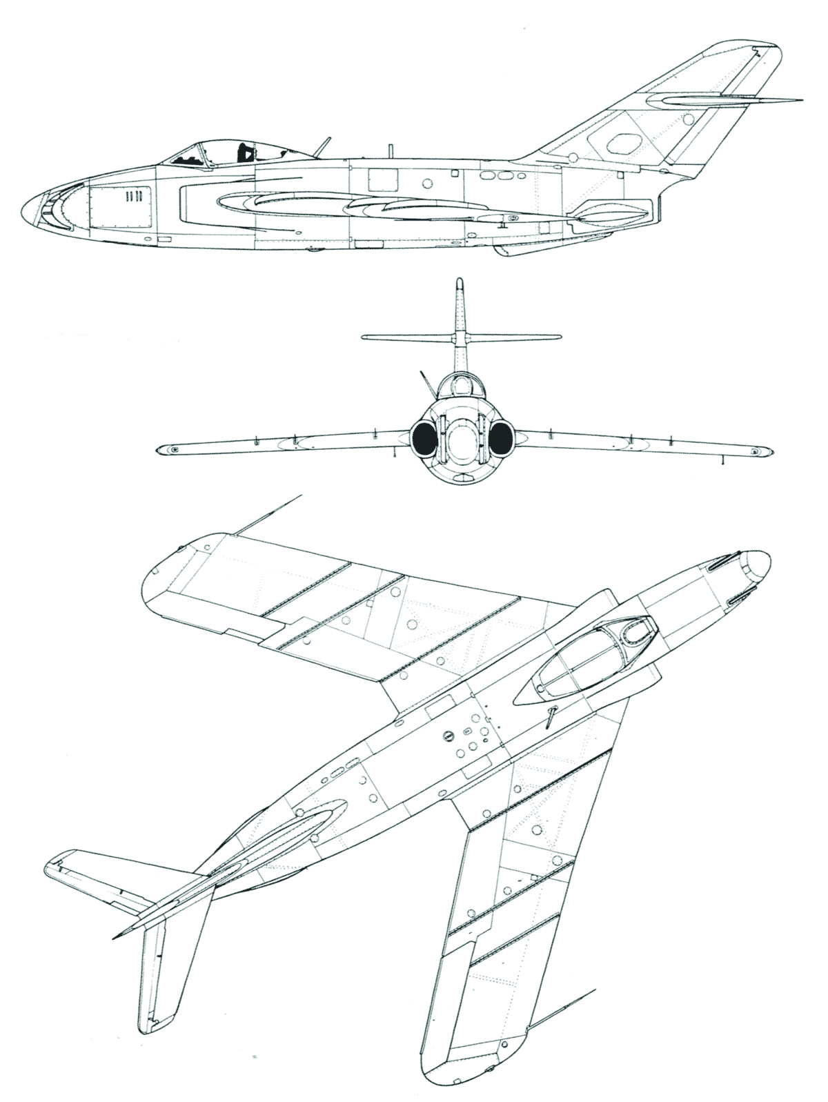 Mikoyan-Guryevich MiG-17F Fresco C Blueprint
