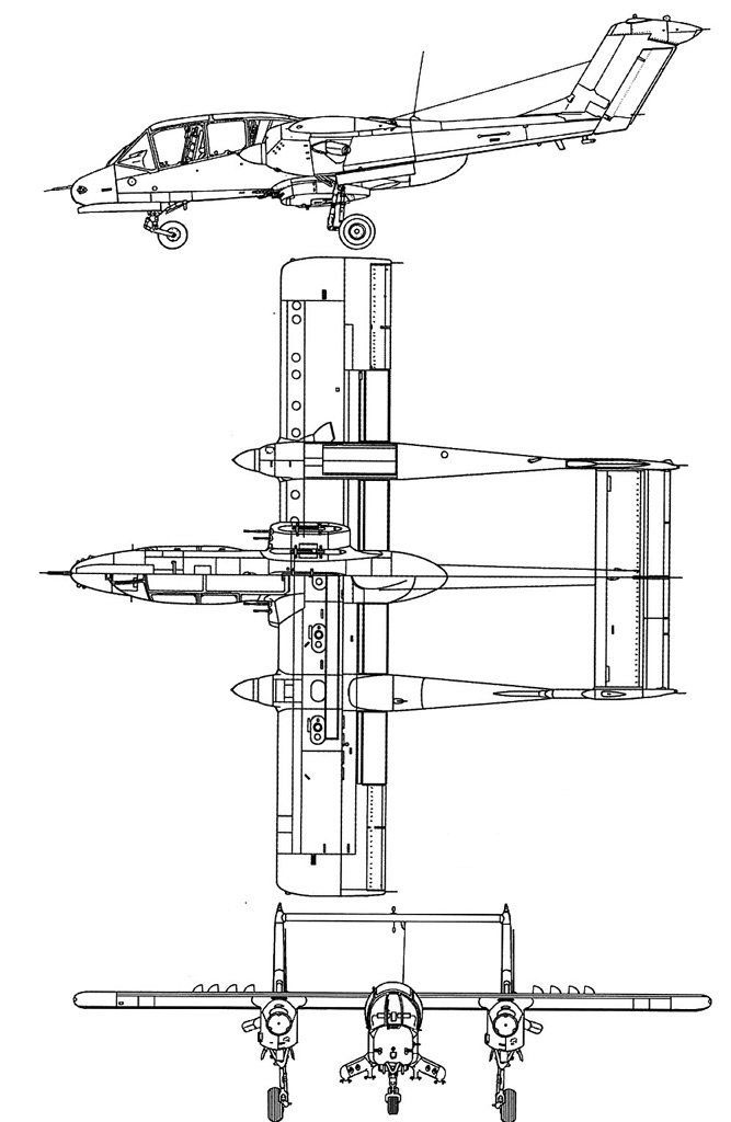 North American Rockwell OV-10A Bronco Blueprint