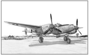 P-38J Lightning Doug Kinsley Print