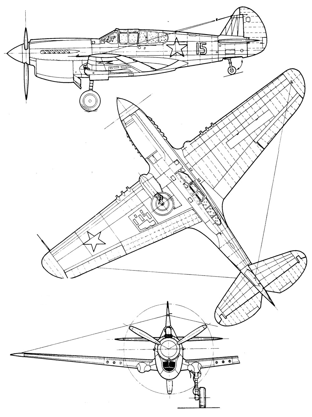 Curtiss P-40N-5-CU Warhawk Blueprint