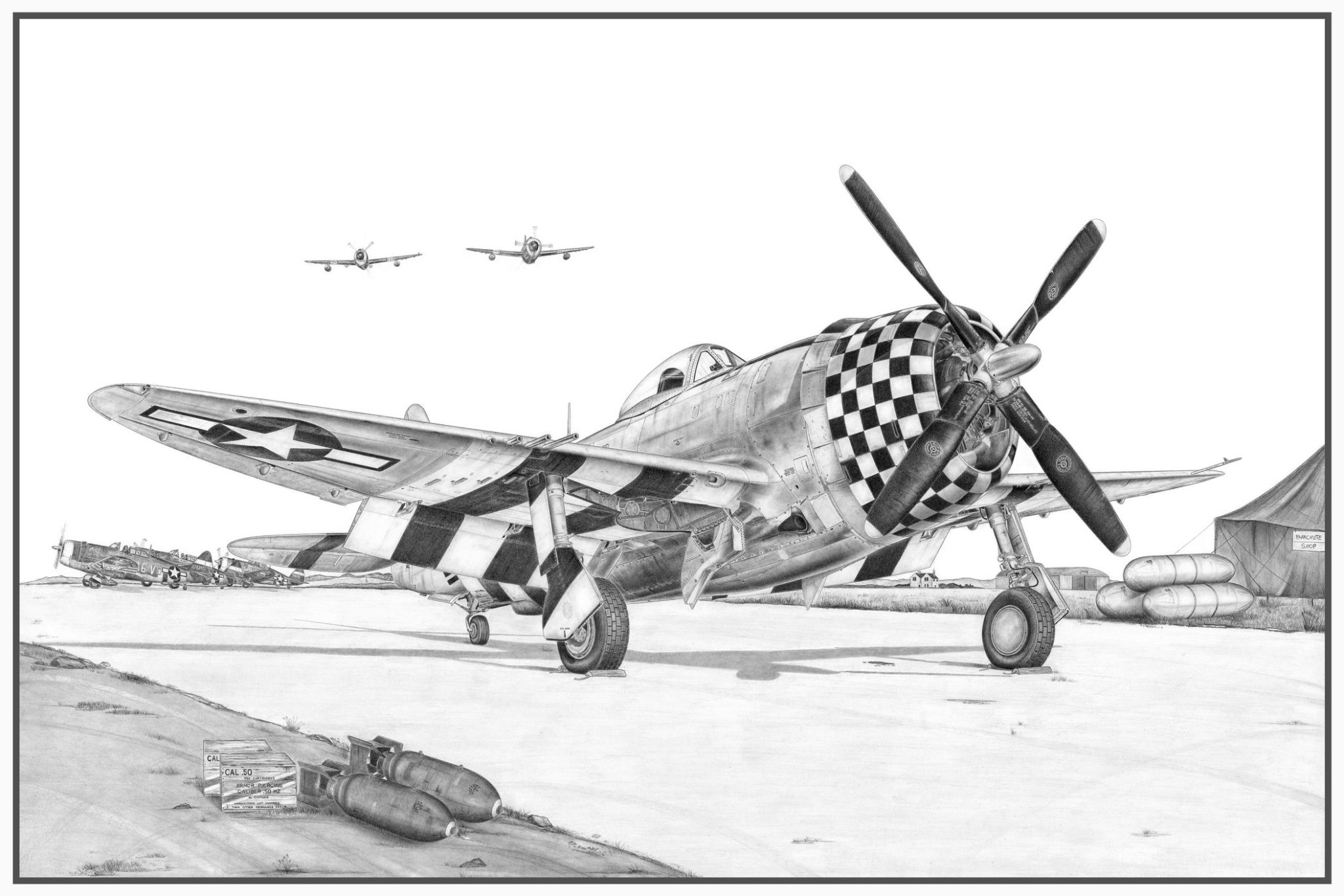 P-47 Thunderbolt Doug Kinsley Print | Hill Aerospace Museum