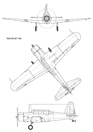 Vultee BT-13B Valiant Blueprint