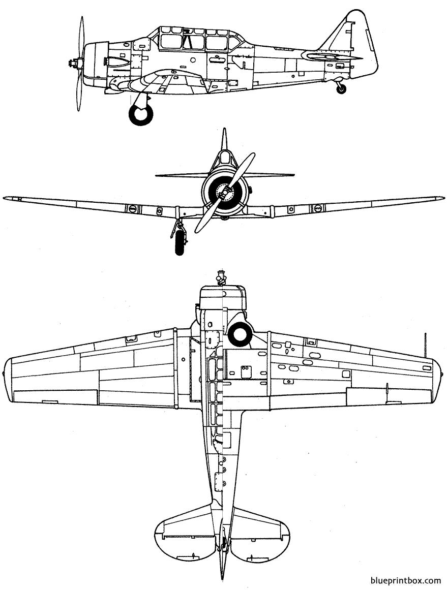 North American AT-6A Texan Blueprint