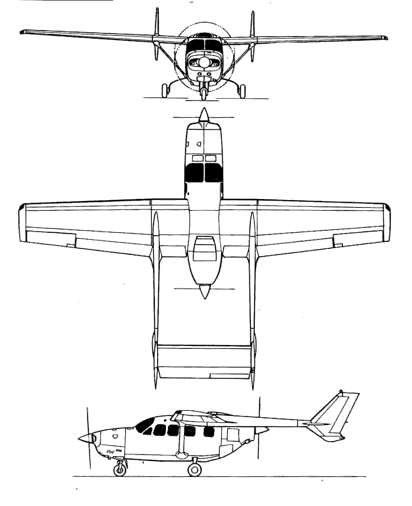 Cessna O-2A-CE Super Skymaster Blueprint